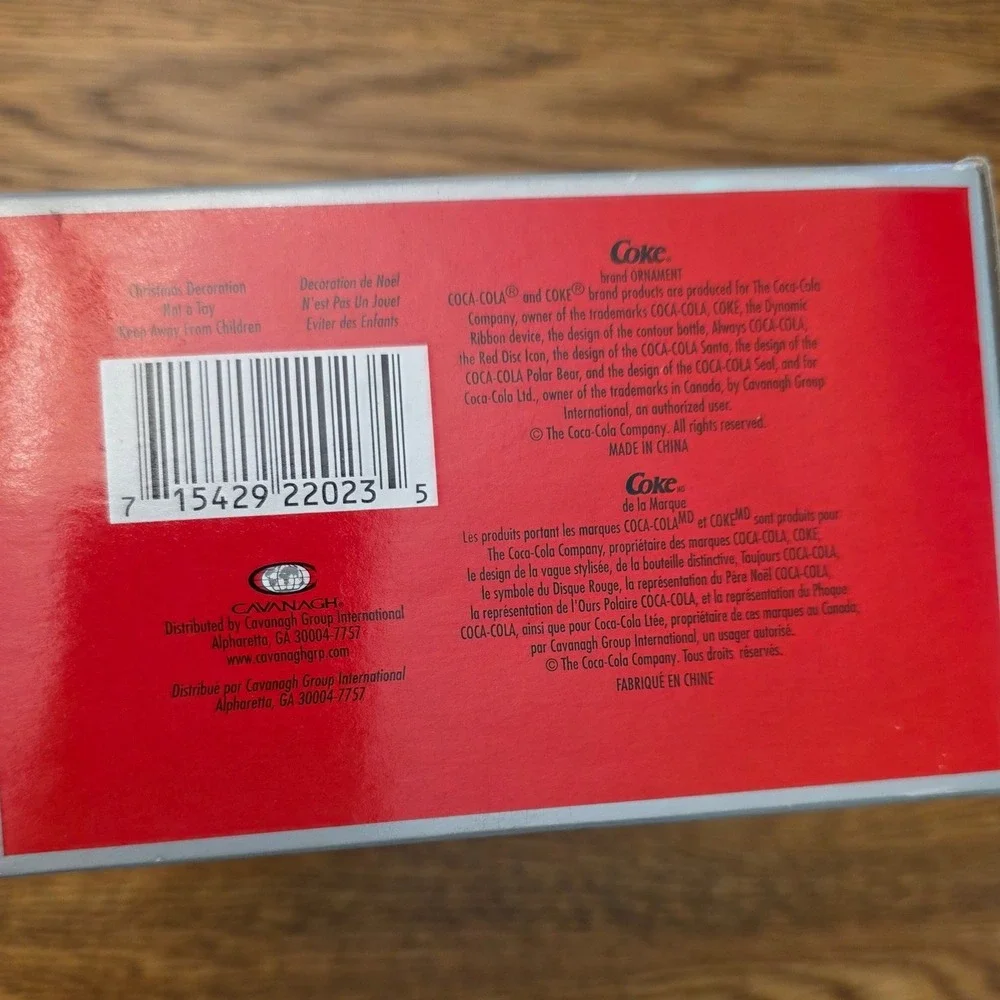 Coca-Cola Blown Glass Ornament 2000 Millennium Soda Glass Cavanagh New in Box